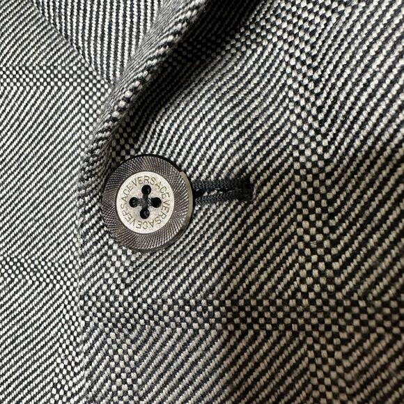 Gianna Versace Men's Blazer Silk Cashmere Gray Italian Size 46 - Picture 3 of 5